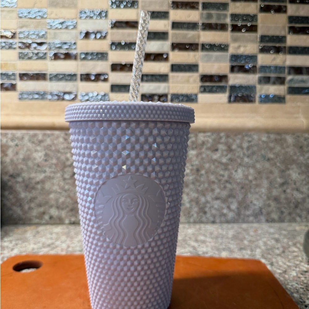 Starbucks Lilac Studded Tumbler with Matching Straw